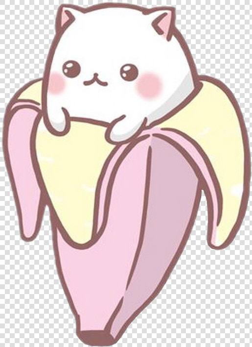  interesting  art  cat  banana  bananacat  bananas   Kawaii Cute Anime Cat  HD Png DownloadTransparent PNG