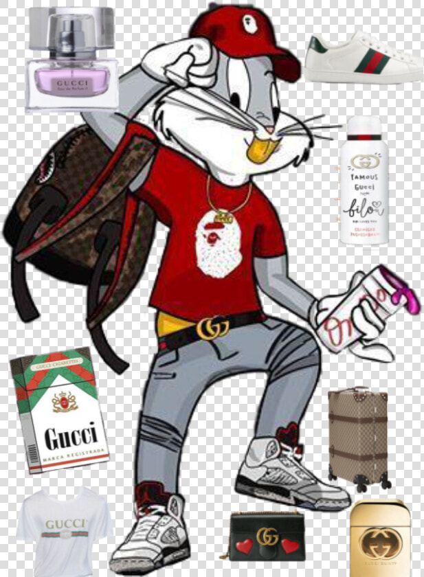  nur Noch Gucci    Supreme Hoodie Bugs Bunny  HD Png DownloadTransparent PNG