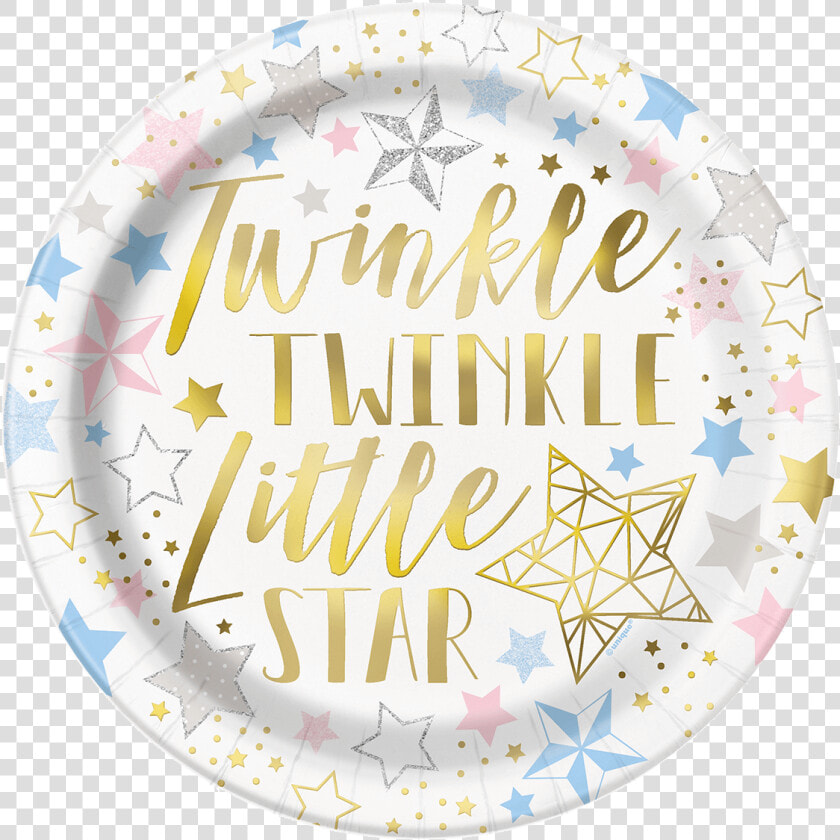 Twinkle Paper Plates Large   Twinkle Twinkle Little Star Plates And Cups  HD Png DownloadTransparent PNG