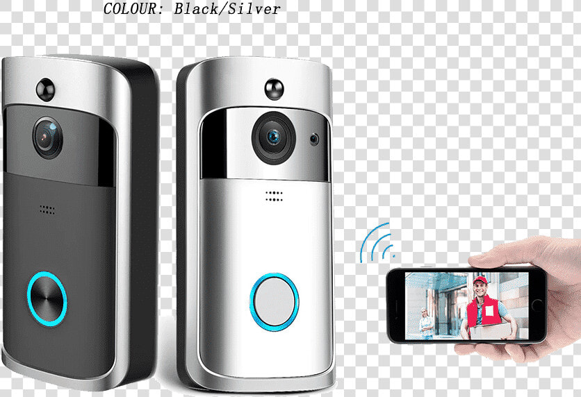 Smart Home Doorbell Hd Camera Wifi Night Vision Video   Doorbell  HD Png DownloadTransparent PNG