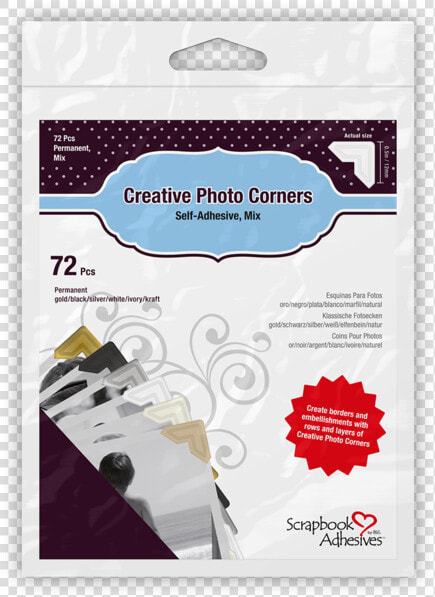 Scrapbook Adhesives Photo Cornerswhite  HD Png DownloadTransparent PNG