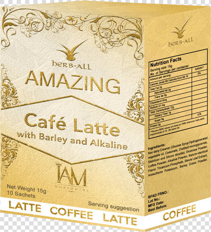 Amazing Cafe Latte With Barley And Alkaline  HD Png DownloadTransparent PNG