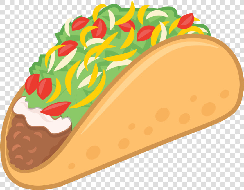 Taco Mexican Food Taco Emoji Vector Illustration   Transparent Background Tacos Clipart  HD Png DownloadTransparent PNG