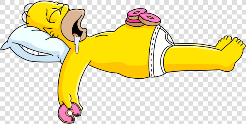 Homer Simpson Laying Down  HD Png DownloadTransparent PNG