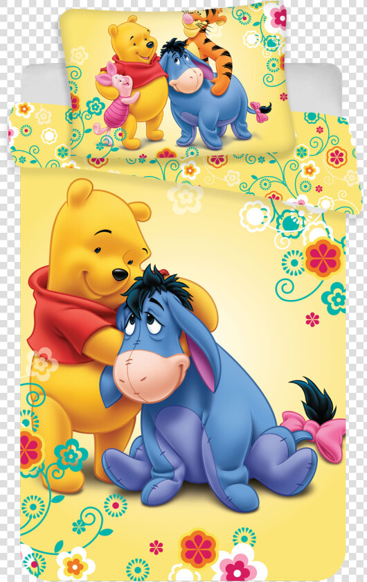 Winnie The Pooh Baby Image   Winnie The Pooh Yellow Bedding  HD Png DownloadTransparent PNG