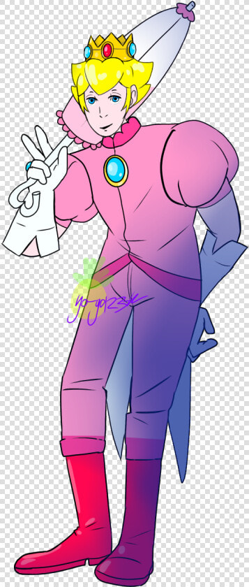 Male Version Of Princess Peach I Made It For Fun Lol   Male Princess Peach Art  HD Png DownloadTransparent PNG