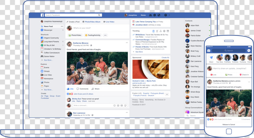 Facebook   Facebook News Feed 2018  HD Png DownloadTransparent PNG