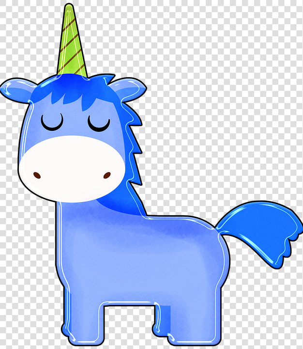 Unicorn  Cartoon  Blue  Boy Unicorn  Happy  Colorful   Blue Unicorn Clip Art  HD Png DownloadTransparent PNG