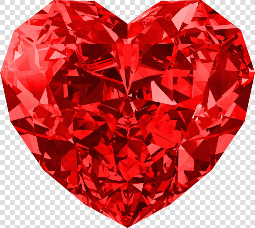 Complex Diamond Heart   Red Diamond Heart  HD Png DownloadTransparent PNG