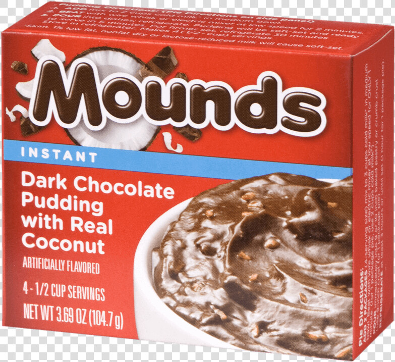 Mounds Dark Chocolate Pudding With Real Coconut  HD Png DownloadTransparent PNG