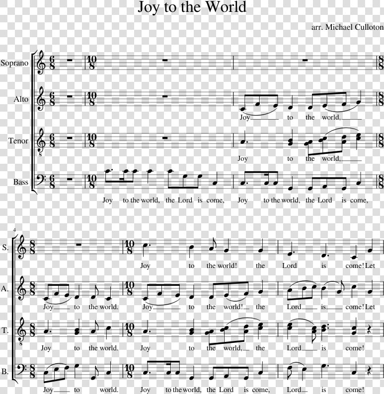 Transparent Joy To The World Png   Sheet Music  Png DownloadTransparent PNG