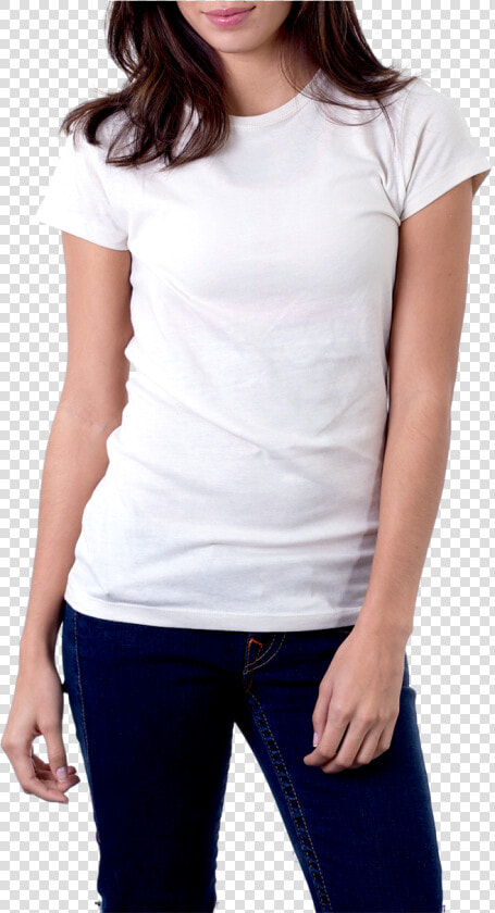 Woman In White T shirt Png Image   Woman Wearing White T Shirt  Transparent PngTransparent PNG