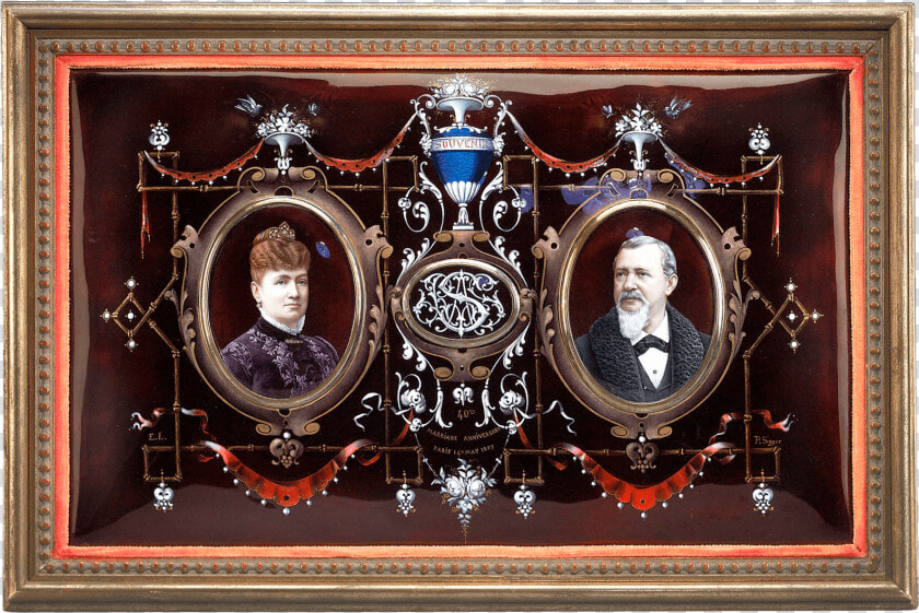 Hand Painted Limoges Marriage Anniversary Plaque   Picture Frame  HD Png DownloadTransparent PNG