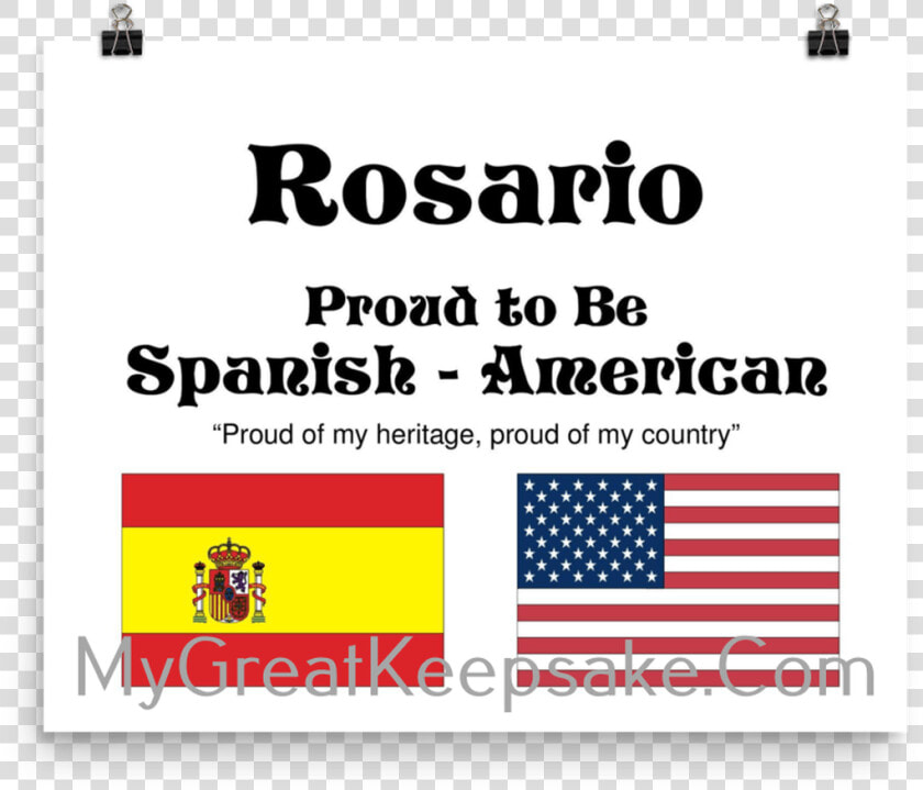 Rosario Proud Heritage Spain   American Flag  HD Png DownloadTransparent PNG