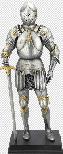 Medieval Armor Holding A Sword Statue   Italian Knight Armor  HD Png DownloadTransparent PNG