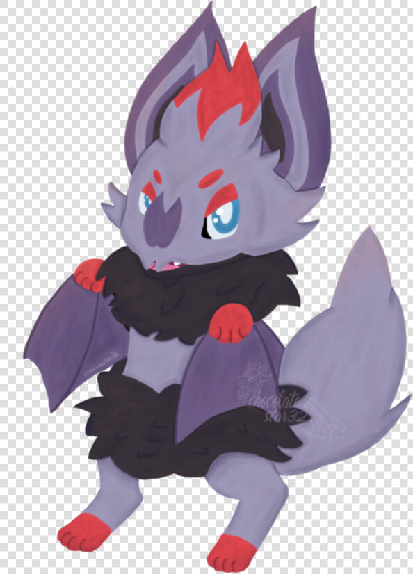 When You Mix A Sneaky Zorua With A Noisy Noibat You   Illustration  HD Png DownloadTransparent PNG