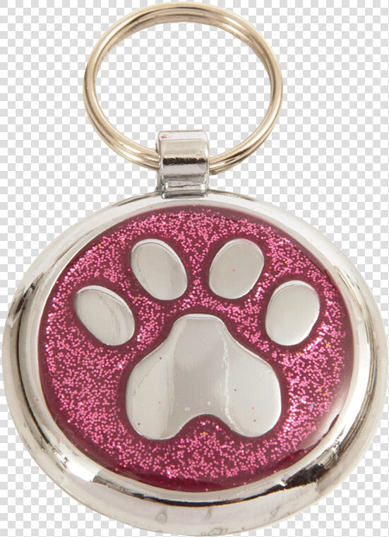 Luxury Designer Dog Tag Glitter Pink Paw Print Shimmer   Pet Tag  HD Png DownloadTransparent PNG