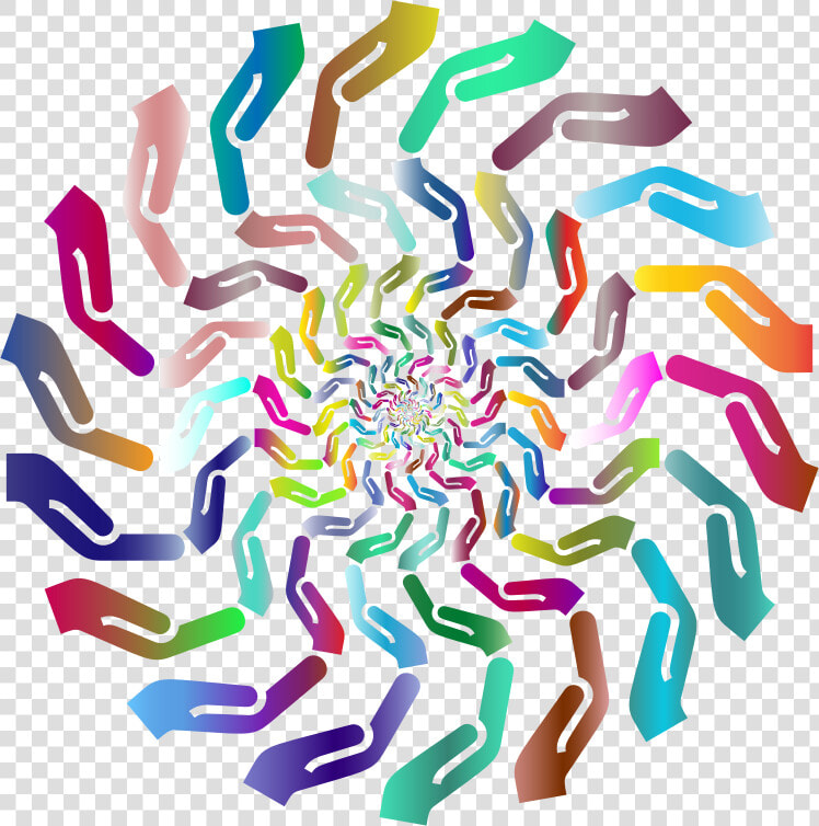 Caring Hands Vortex Prismatic   Graphic Design  HD Png DownloadTransparent PNG