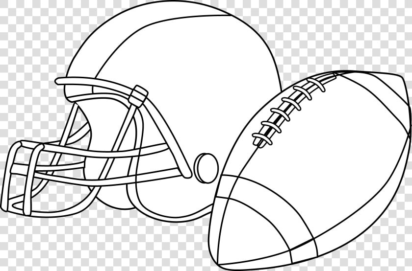 Football Or Rugby Coloring Page   Football And Helmet Clipart  HD Png DownloadTransparent PNG