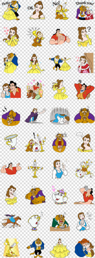 Beauty And The Beast Line Sticker Gif  amp  Png Pack   Beauty And The Beast Cartoon Sticker  Transparent PngTransparent PNG