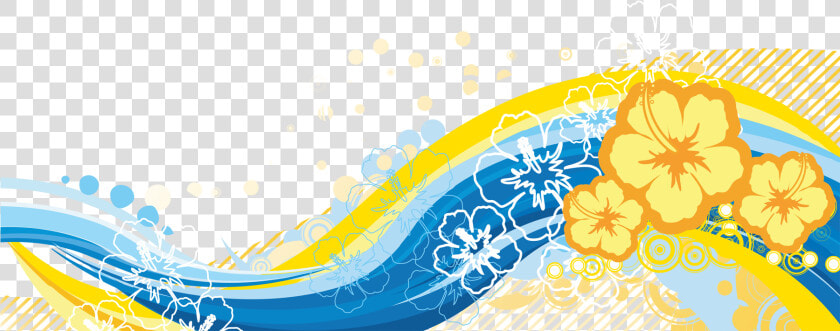 Flower Wall Mural   Flower Wave Png  Transparent PngTransparent PNG