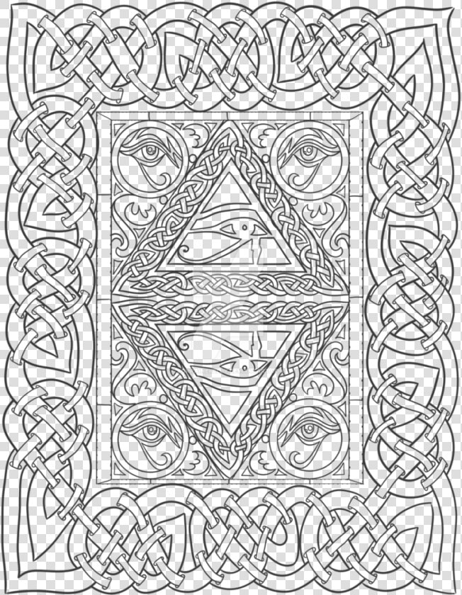 Eye Of Horus Adult Coloring Page By Lorrainekelly   Line Art  HD Png DownloadTransparent PNG