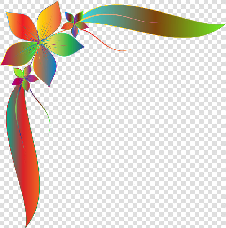 Prismatic Simple Corner Ornament   Flower Simple Border Design  HD Png DownloadTransparent PNG