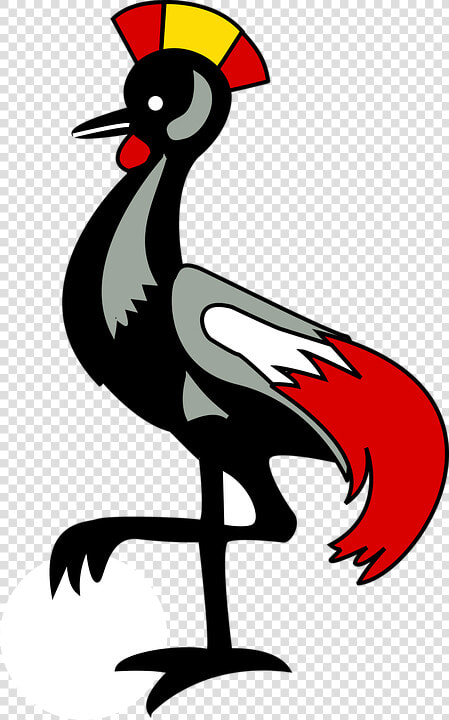 Animal  Bird  Crane  Water Bird  Wetland   Crested Crane Uganda Flag  HD Png DownloadTransparent PNG