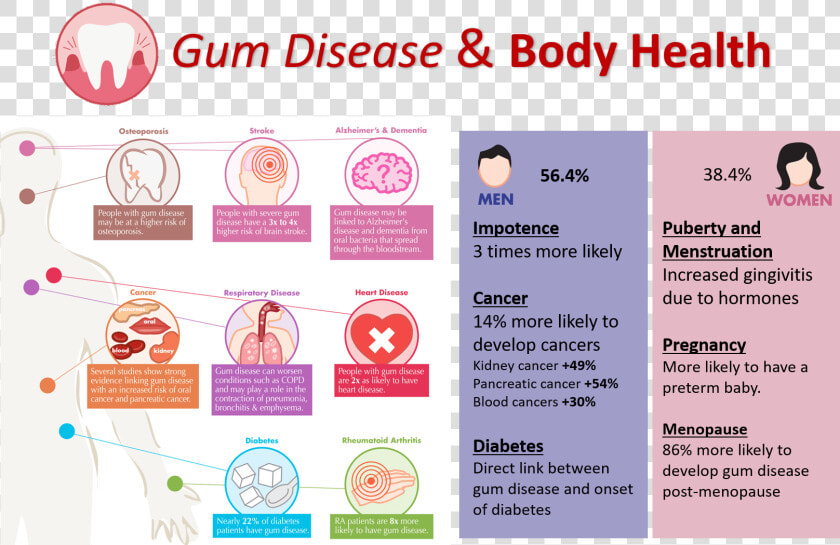 Periodontitis And Body   Periodontal Disease Body Health  HD Png DownloadTransparent PNG