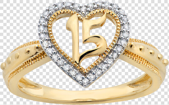 Heart Ring File   Quinceanera Rings Gold Necklace  HD Png DownloadTransparent PNG