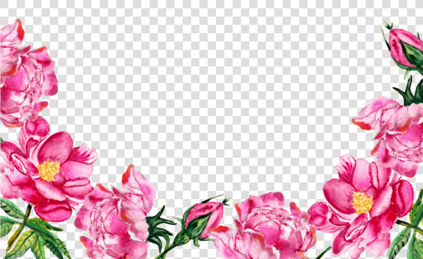 Pink Flowers Bottom Clipart   Png Download   Flower Border Pink Transparent  Png DownloadTransparent PNG