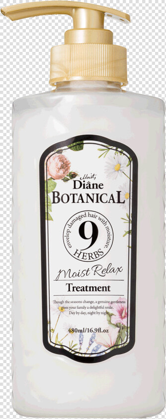 Moist Diane Botanical Moist Relax Treatment 480ml   Moist Diane Botanical 9 Herbs Shampoo Png  Transparent PngTransparent PNG