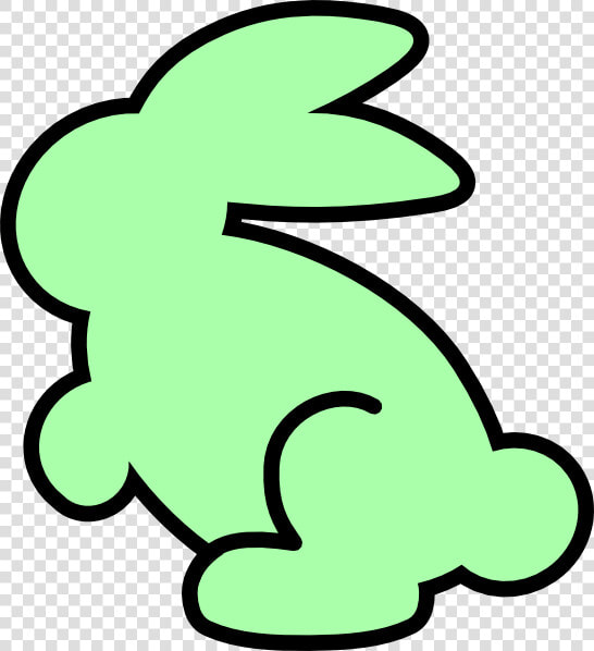 Soft Green Bunny Svg Clip Arts   Easy Simple Bunny Drawing  HD Png DownloadTransparent PNG