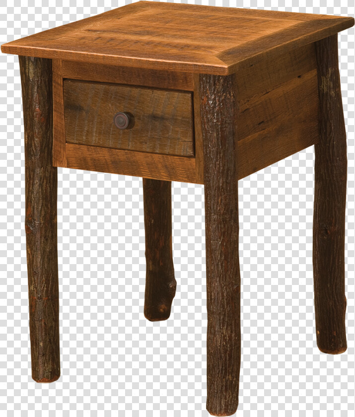 Barnwood One Drawer End Table   End Table  HD Png DownloadTransparent PNG