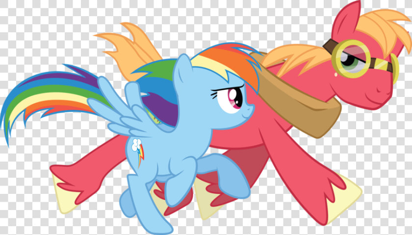 Rainbow Dash Pony Big Mcintosh Mammal Cartoon Vertebrate   Mlp Rainbow Dash And Big Mac  HD Png DownloadTransparent PNG