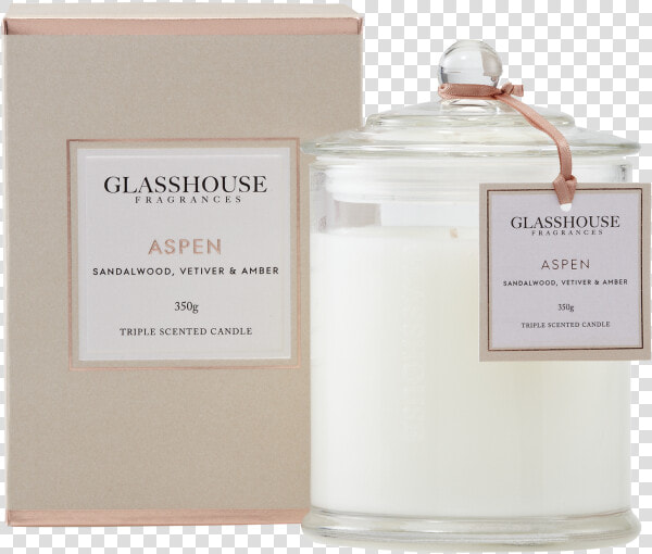 Aspen Sandalwood  Vetiver And Amber 350g Triple Scented   Sandalwood And Cotton Candle  HD Png DownloadTransparent PNG