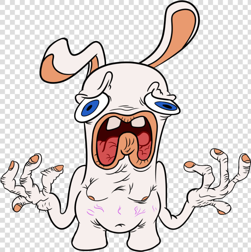 Rabbid   Cartoon  HD Png DownloadTransparent PNG