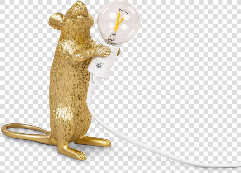 Seletti Mouse Lamp Gold  HD Png DownloadTransparent PNG