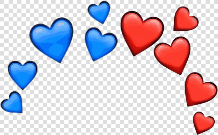  red  blue  heartred  redheart  heartblue  blueheart   Blue And Red Heart Emoji  HD Png DownloadTransparent PNG