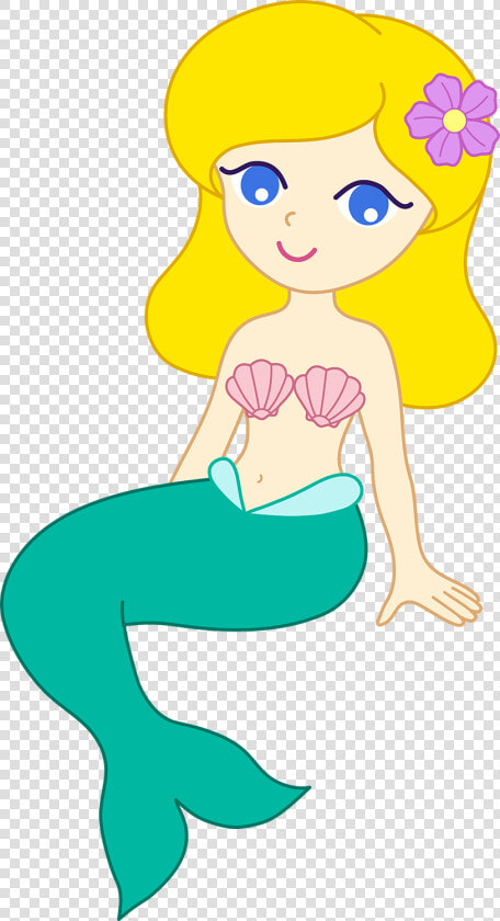 Cartoon Clipart Mermaid   Blonde Mermaid Clipart  HD Png DownloadTransparent PNG