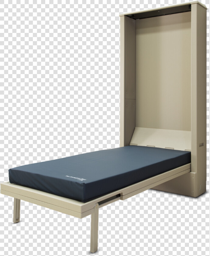 Caregiver Bed Unfolded No Bedding Tempur pedic Mattress   Bed Frame  HD Png DownloadTransparent PNG