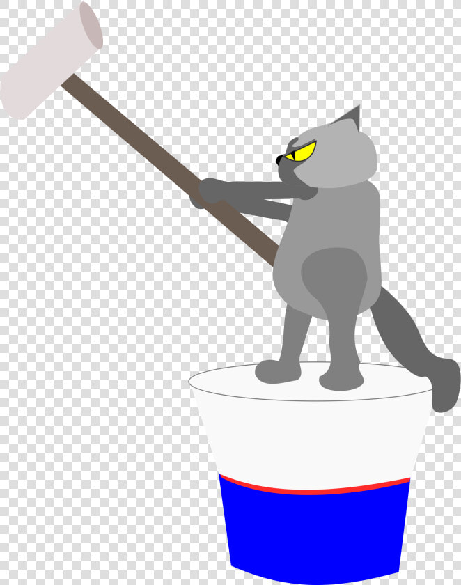 Cat Painting Wall Clip Arts   Cartoon Cat Painting Wall  HD Png DownloadTransparent PNG