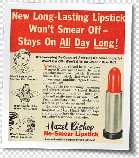 Hazel Bishop Kiss Proof Lipstick  HD Png DownloadTransparent PNG