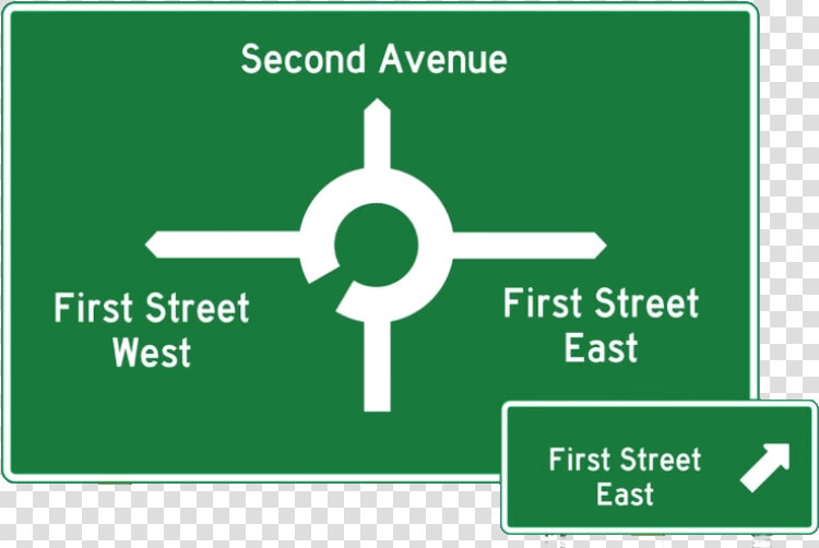 Green Street Sign Png   Roundabout Street Sign  Transparent PngTransparent PNG