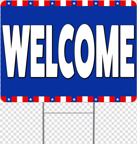 Welcome Inch Sign With Display Options   Majorelle Blue  HD Png DownloadTransparent PNG