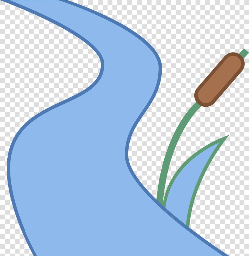 A Winding Creek Next To A Tuft Of Tall Grass And A   River Clipart Transparent  HD Png DownloadTransparent PNG