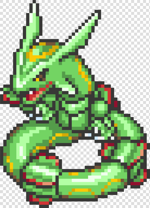 Pixel Art Pokemon Rayquaza  HD Png DownloadTransparent PNG