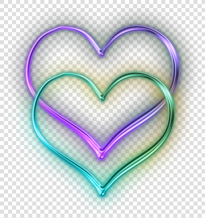  mq  purple  green  heart  hearts  neon   Heart  HD Png DownloadTransparent PNG