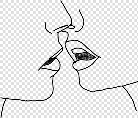  amor  outline  tumblr  kiss   Outline Kiss  HD Png DownloadTransparent PNG