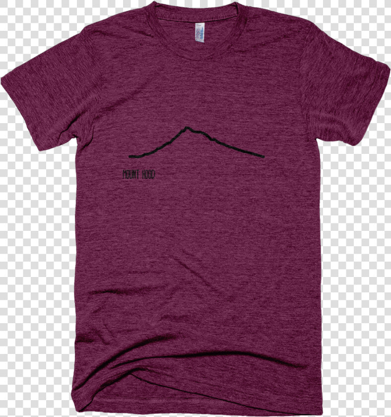 Mountain Outline   Mount Hood   American Apparel Tri Blend Black Shirt  HD Png DownloadTransparent PNG